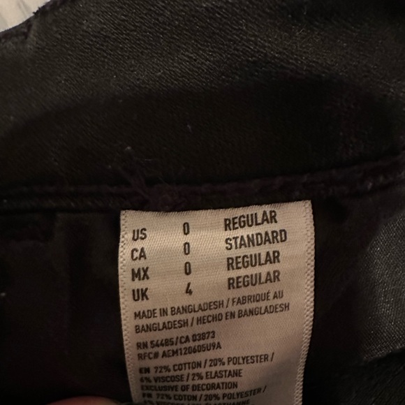 American Eagle size 0 black jeggings - Picture 2 of 2